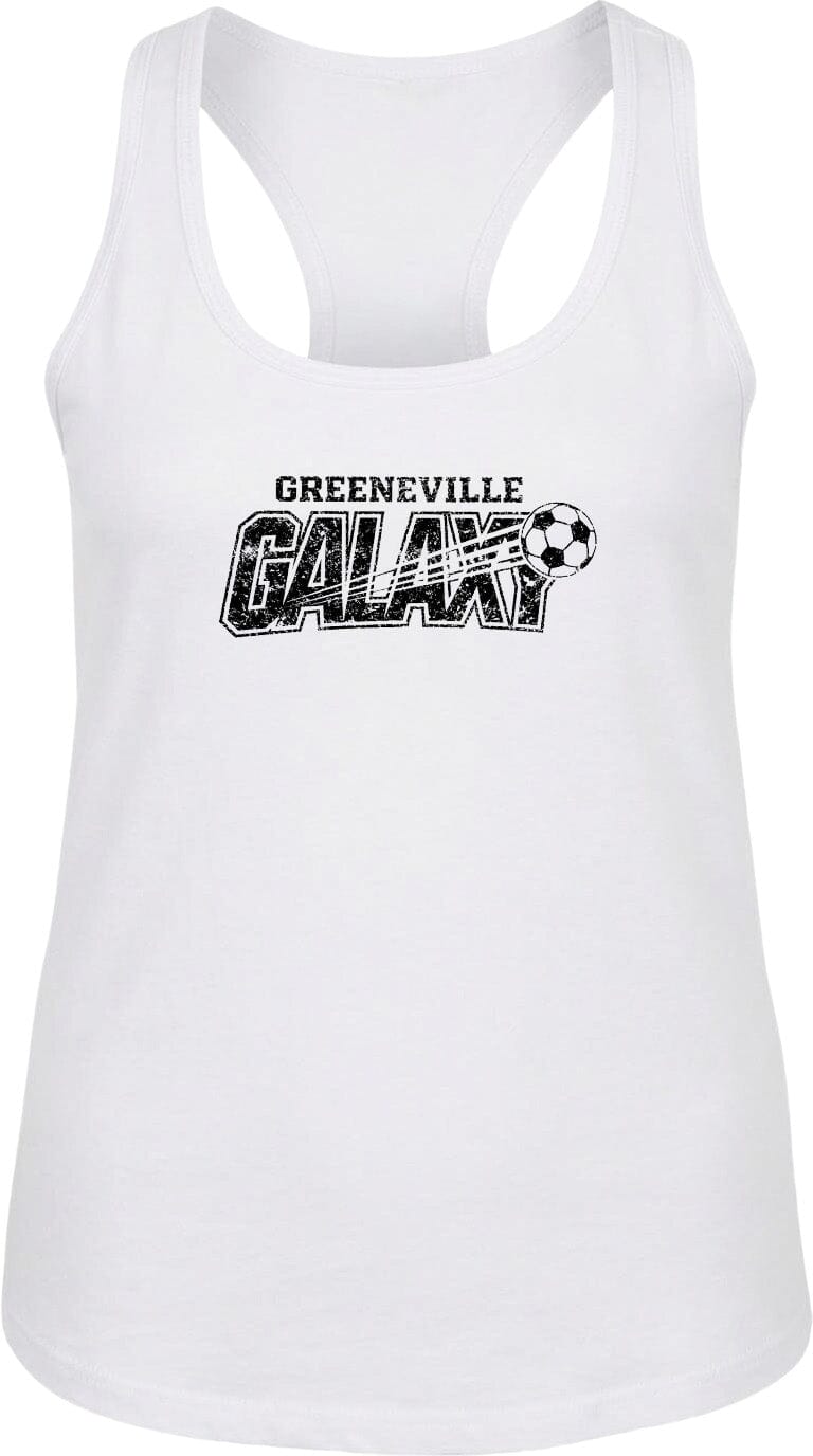 ADULT Greeneville Galaxy Distressed Chest Logo T Shirt | Hoodie | Long Sleeve | Sweatshirt | Crew Neck | Tank Top Fiesta Doodle waterproof vinyl sticker. dishwasher safe outdoor sticker.