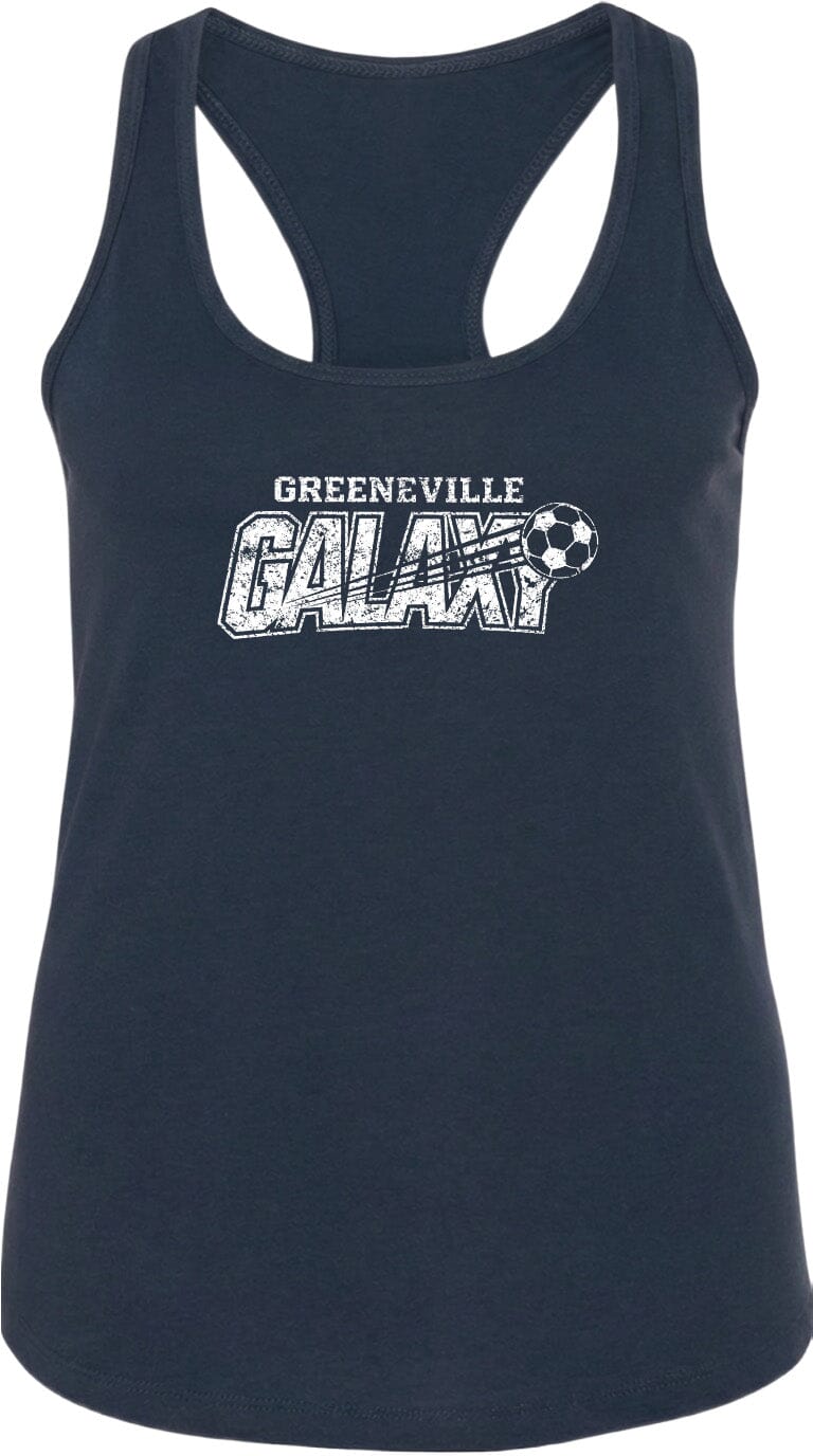 ADULT Greeneville Galaxy Distressed Chest Logo T Shirt | Hoodie | Long Sleeve | Sweatshirt | Crew Neck | Tank Top Fiesta Doodle waterproof vinyl sticker. dishwasher safe outdoor sticker.