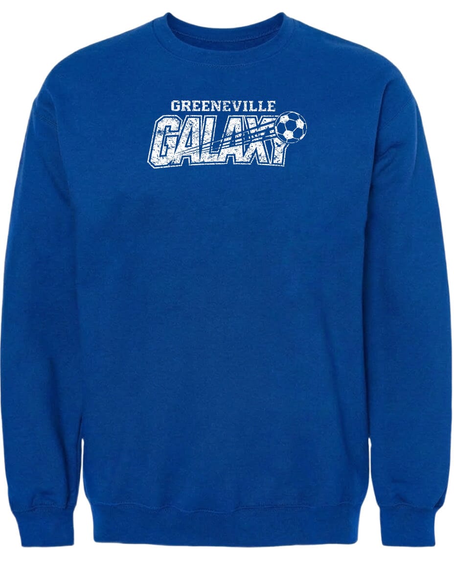 ADULT Greeneville Galaxy Distressed Chest Logo T Shirt | Hoodie | Long Sleeve | Sweatshirt | Crew Neck | Tank Top Fiesta Doodle waterproof vinyl sticker. dishwasher safe outdoor sticker.