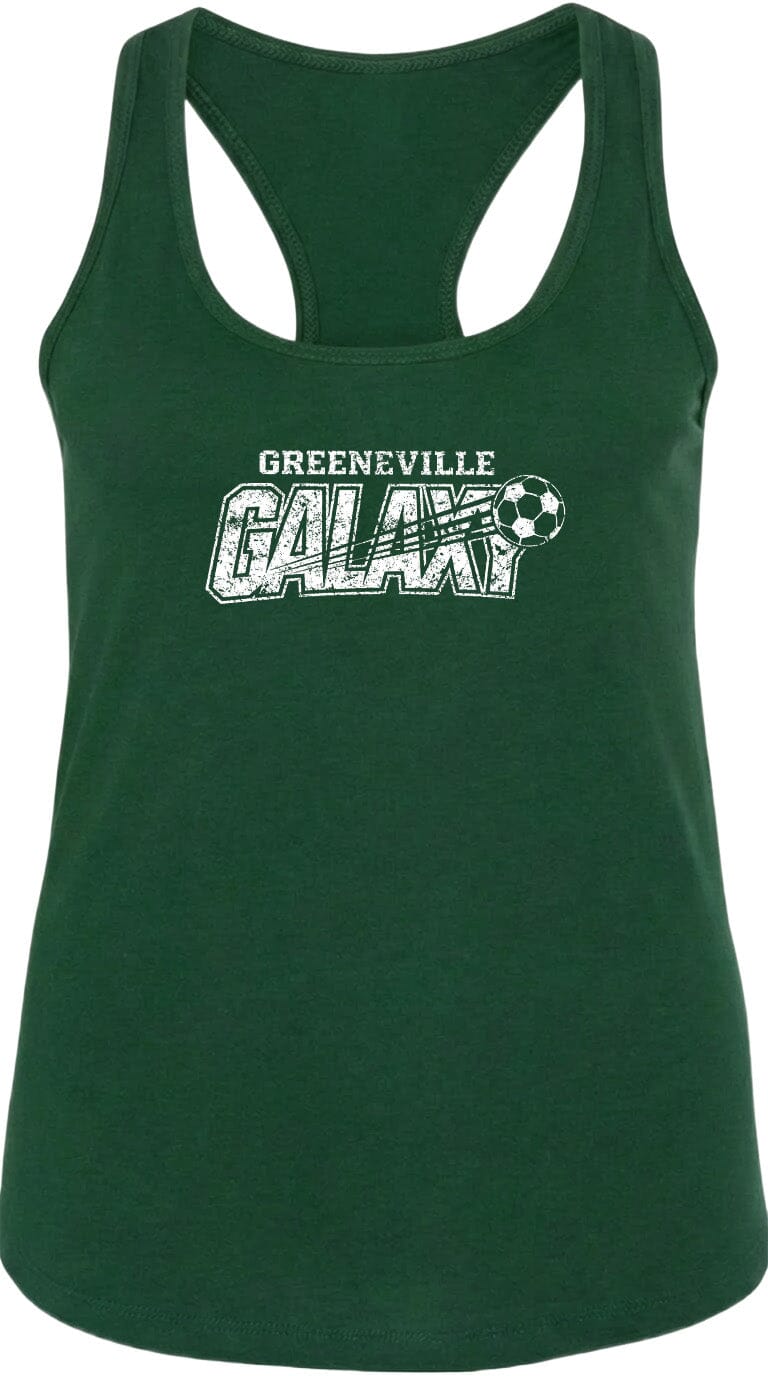 ADULT Greeneville Galaxy Distressed Chest Logo T Shirt | Hoodie | Long Sleeve | Sweatshirt | Crew Neck | Tank Top Fiesta Doodle waterproof vinyl sticker. dishwasher safe outdoor sticker.