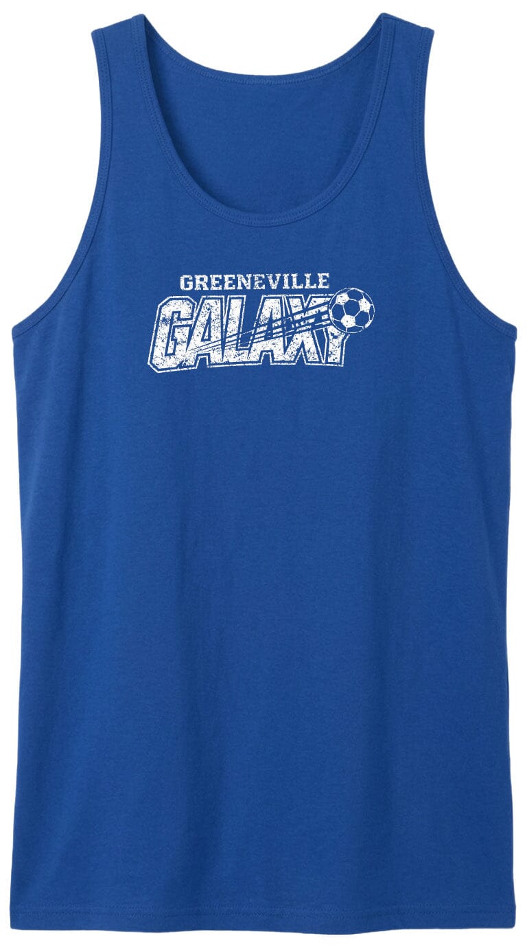 ADULT Greeneville Galaxy Distressed Chest Logo T Shirt | Hoodie | Long Sleeve | Sweatshirt | Crew Neck | Tank Top Fiesta Doodle waterproof vinyl sticker. dishwasher safe outdoor sticker.