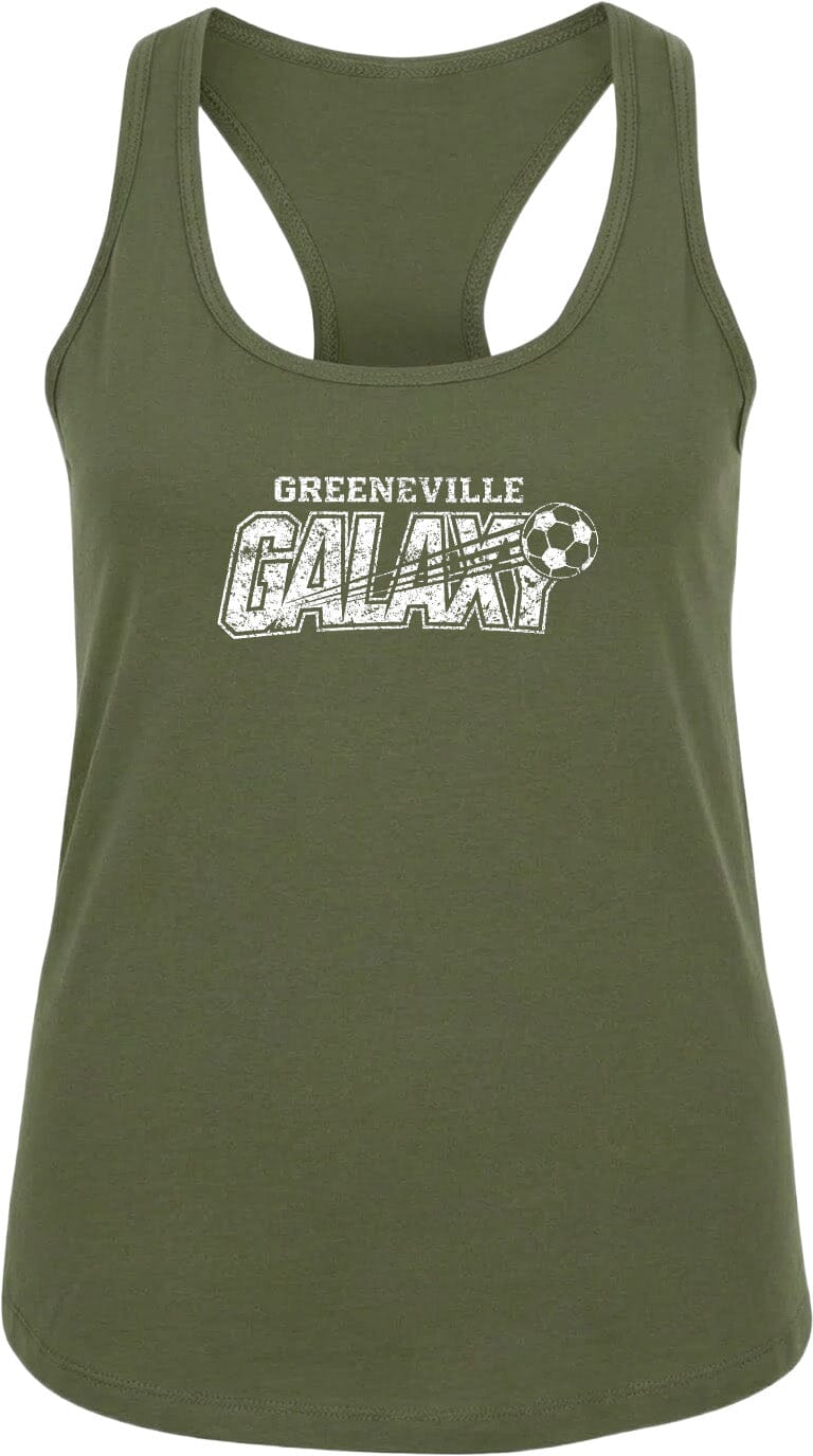 ADULT Greeneville Galaxy Distressed Chest Logo T Shirt | Hoodie | Long Sleeve | Sweatshirt | Crew Neck | Tank Top Fiesta Doodle waterproof vinyl sticker. dishwasher safe outdoor sticker.