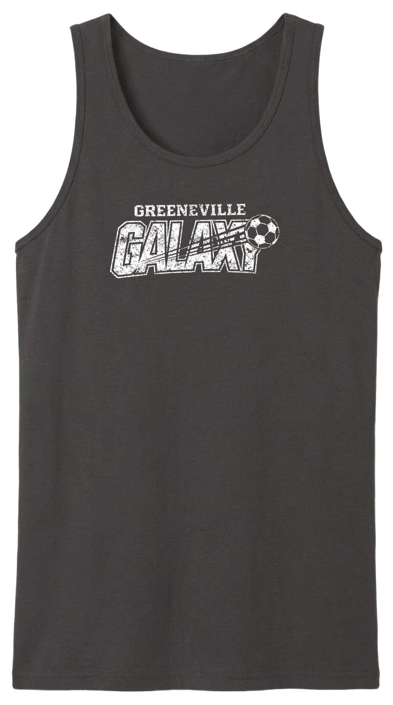 ADULT Greeneville Galaxy Distressed Chest Logo T Shirt | Hoodie | Long Sleeve | Sweatshirt | Crew Neck | Tank Top Fiesta Doodle waterproof vinyl sticker. dishwasher safe outdoor sticker.