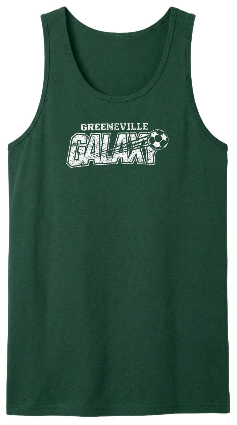 ADULT Greeneville Galaxy Distressed Chest Logo T Shirt | Hoodie | Long Sleeve | Sweatshirt | Crew Neck | Tank Top Fiesta Doodle waterproof vinyl sticker. dishwasher safe outdoor sticker.