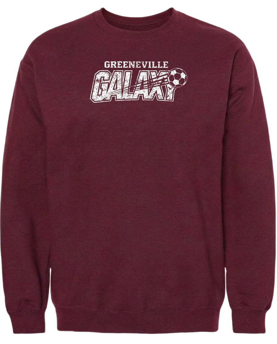ADULT Greeneville Galaxy Distressed Chest Logo T Shirt | Hoodie | Long Sleeve | Sweatshirt | Crew Neck | Tank Top Fiesta Doodle waterproof vinyl sticker. dishwasher safe outdoor sticker.