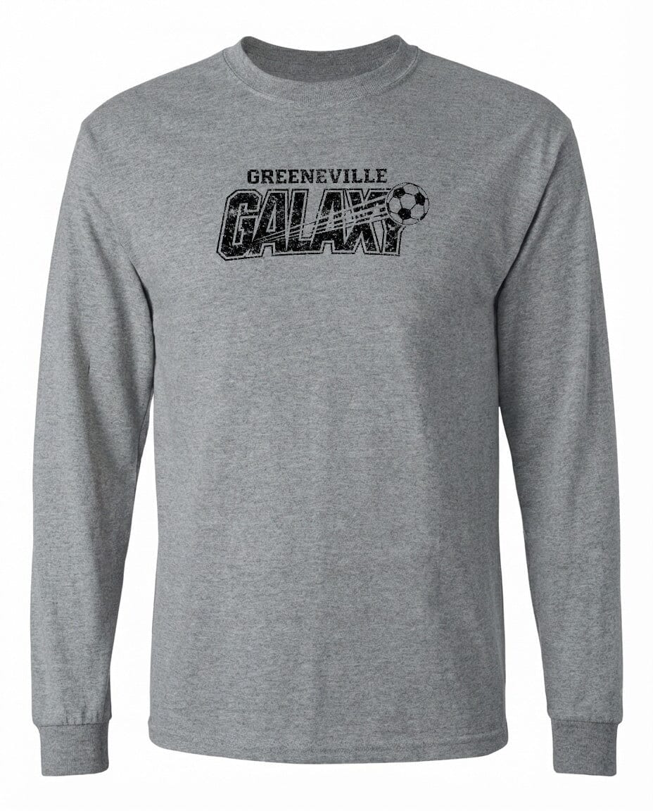 ADULT Greeneville Galaxy Distressed Chest Logo T Shirt | Hoodie | Long Sleeve | Sweatshirt | Crew Neck | Tank Top Fiesta Doodle waterproof vinyl sticker. dishwasher safe outdoor sticker.