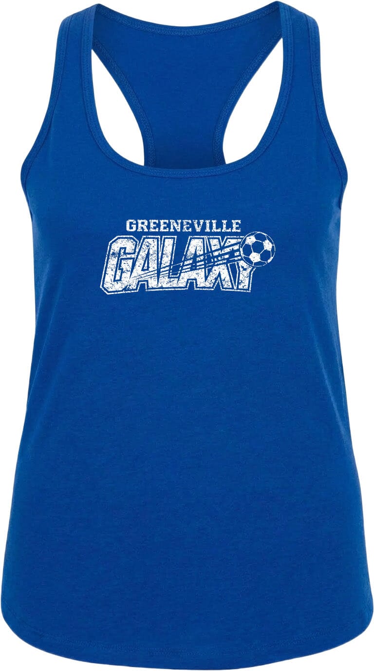 ADULT Greeneville Galaxy Distressed Chest Logo T Shirt | Hoodie | Long Sleeve | Sweatshirt | Crew Neck | Tank Top Fiesta Doodle waterproof vinyl sticker. dishwasher safe outdoor sticker.