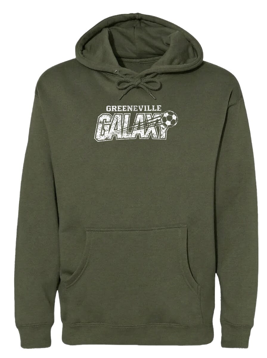 ADULT Greeneville Galaxy Distressed Chest Logo T Shirt | Hoodie | Long Sleeve | Sweatshirt | Crew Neck | Tank Top Fiesta Doodle waterproof vinyl sticker. dishwasher safe outdoor sticker.