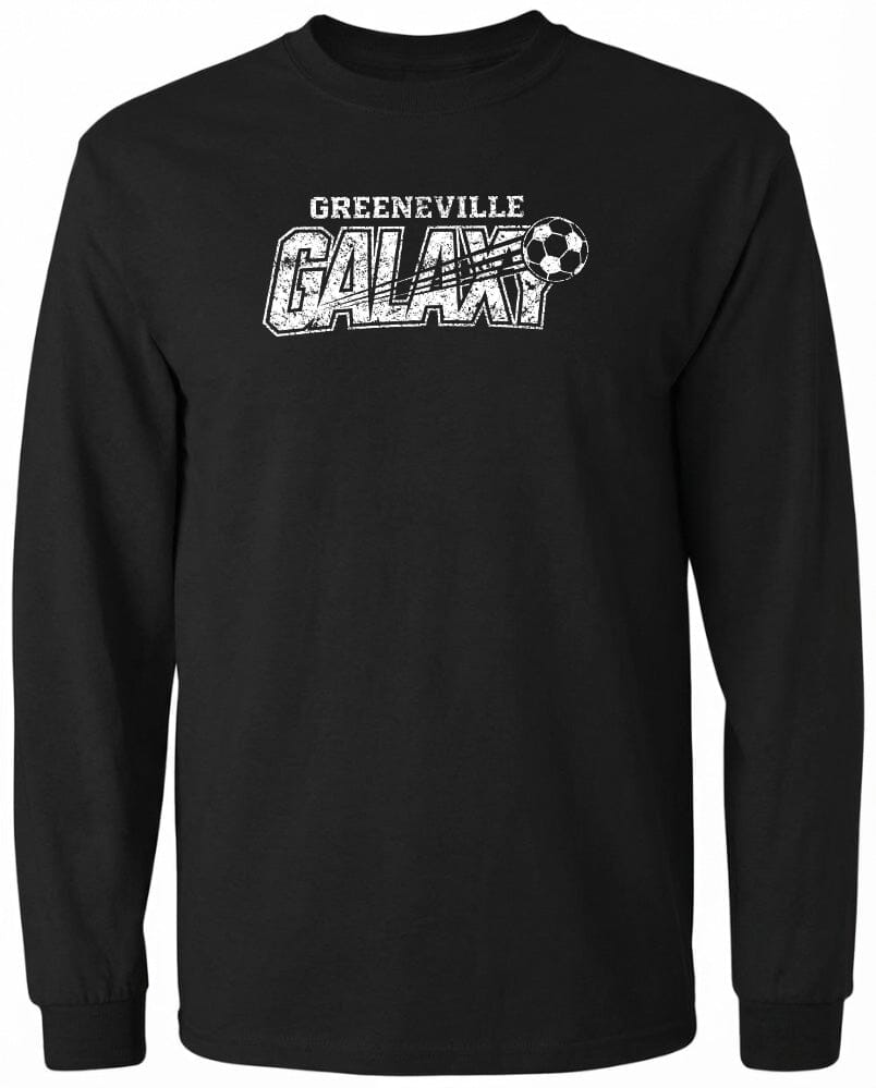 ADULT Greeneville Galaxy Distressed Chest Logo T Shirt | Hoodie | Long Sleeve | Sweatshirt | Crew Neck | Tank Top Fiesta Doodle waterproof vinyl sticker. dishwasher safe outdoor sticker.