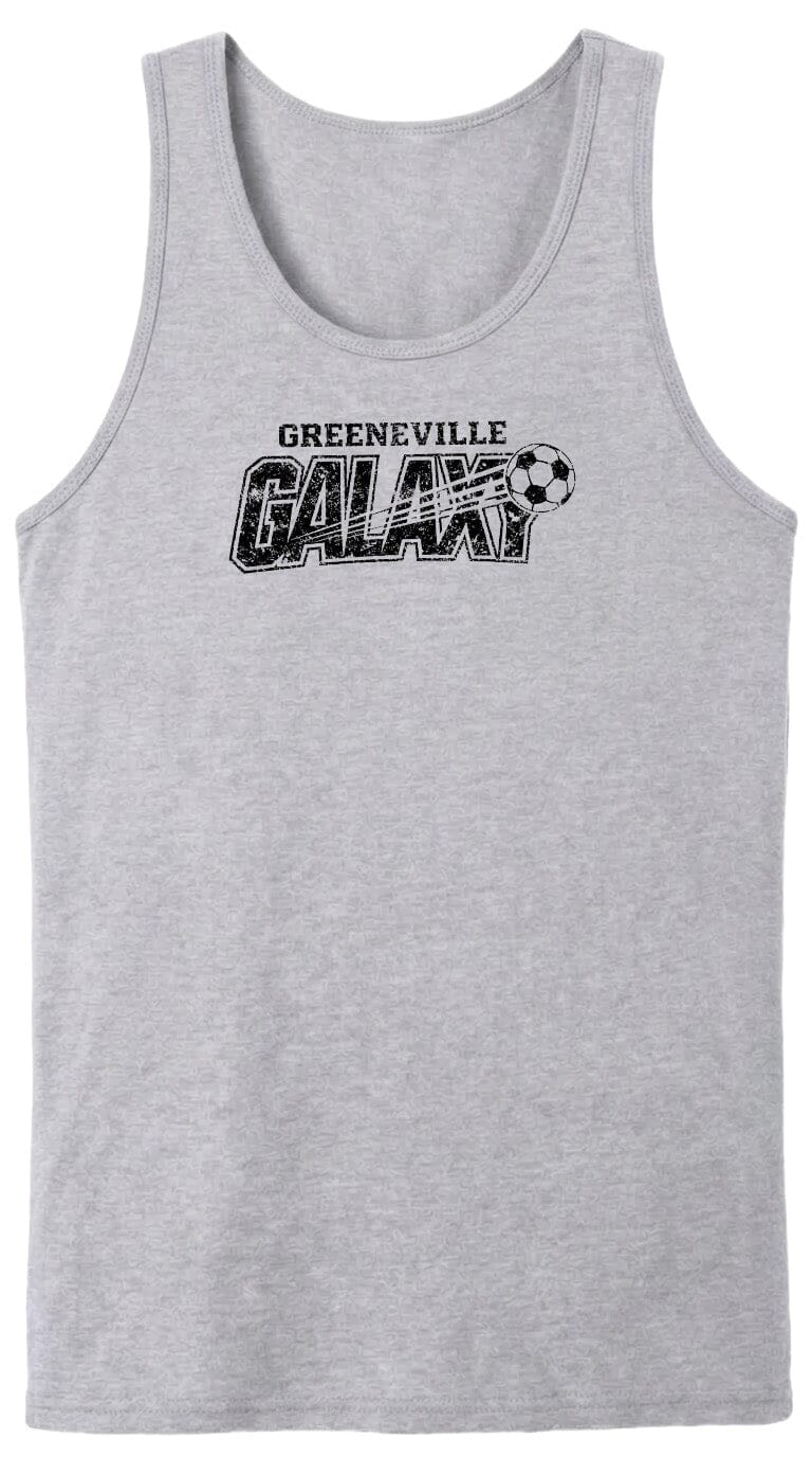 ADULT Greeneville Galaxy Distressed Chest Logo T Shirt | Hoodie | Long Sleeve | Sweatshirt | Crew Neck | Tank Top Fiesta Doodle waterproof vinyl sticker. dishwasher safe outdoor sticker.