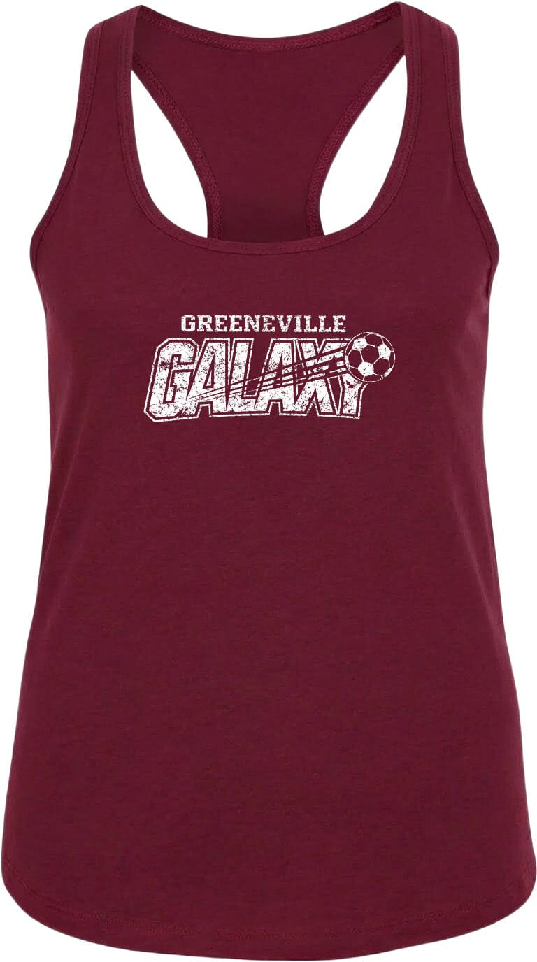 ADULT Greeneville Galaxy Distressed Chest Logo T Shirt | Hoodie | Long Sleeve | Sweatshirt | Crew Neck | Tank Top Fiesta Doodle waterproof vinyl sticker. dishwasher safe outdoor sticker.