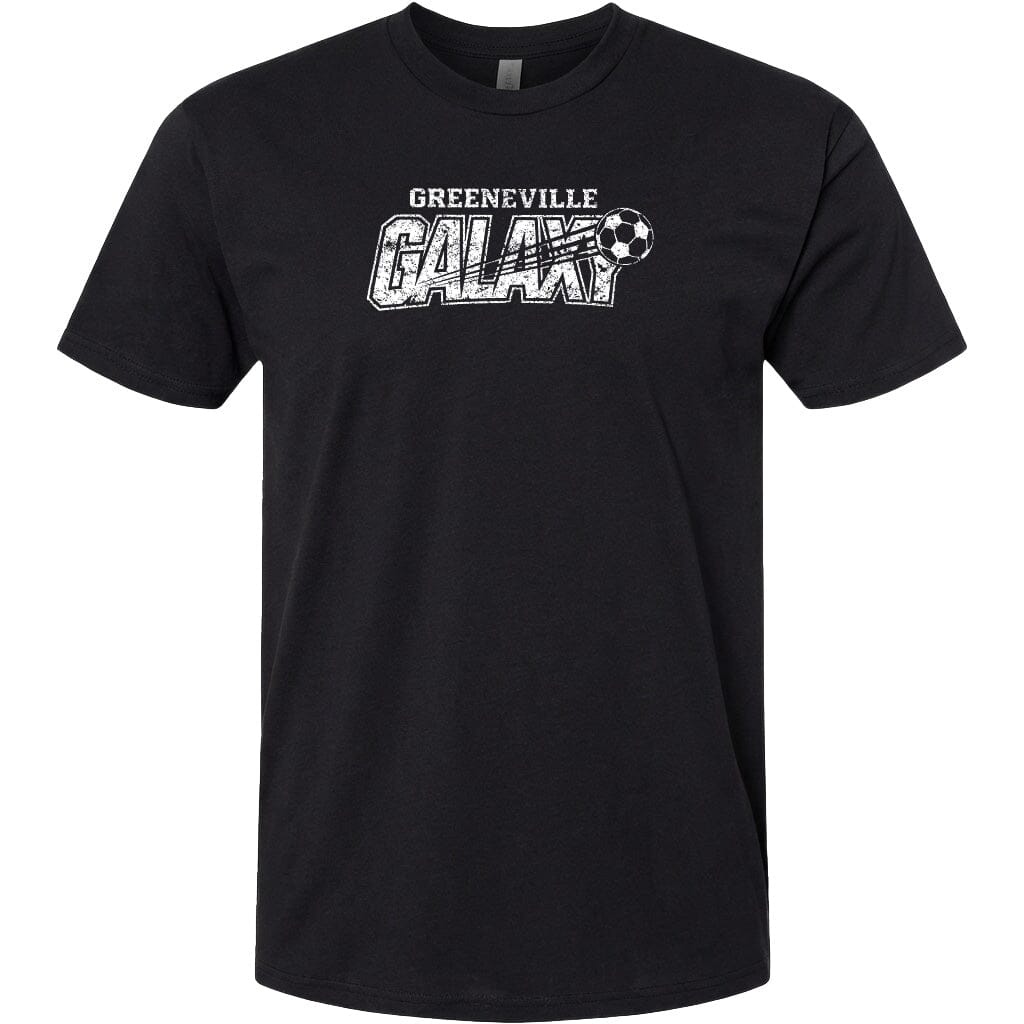 ADULT Greeneville Galaxy Distressed Chest Logo T Shirt | Hoodie | Long Sleeve | Sweatshirt | Crew Neck | Tank Top Fiesta Doodle T Shirt XS Black waterproof vinyl sticker. dishwasher safe outdoor sticker.