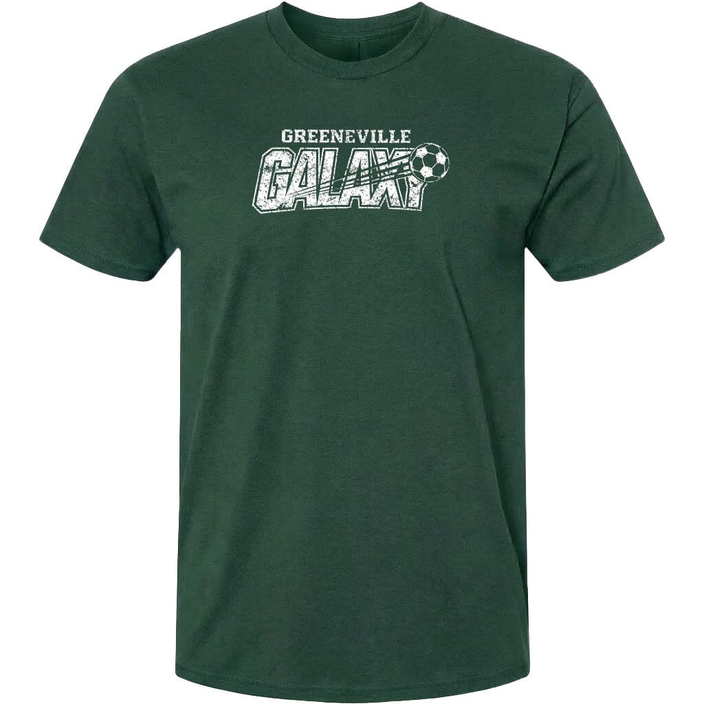 ADULT Greeneville Galaxy Distressed Chest Logo T Shirt | Hoodie | Long Sleeve | Sweatshirt | Crew Neck | Tank Top Fiesta Doodle T Shirt XS Forest Green waterproof vinyl sticker. dishwasher safe outdoor sticker.