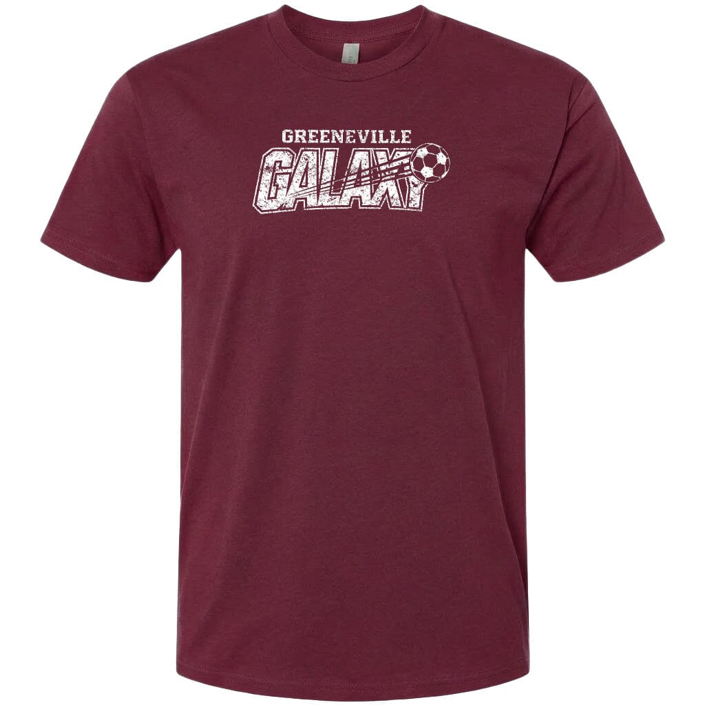 ADULT Greeneville Galaxy Distressed Chest Logo T Shirt | Hoodie | Long Sleeve | Sweatshirt | Crew Neck | Tank Top Fiesta Doodle T Shirt XS Maroon waterproof vinyl sticker. dishwasher safe outdoor sticker.