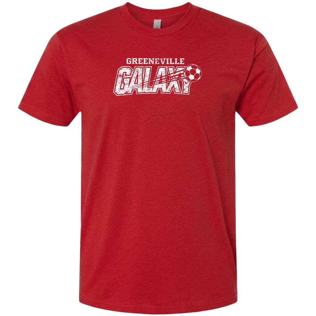 ADULT Greeneville Galaxy Distressed Chest Logo T Shirt | Hoodie | Long Sleeve | Sweatshirt | Crew Neck | Tank Top Fiesta Doodle T Shirt XS Red waterproof vinyl sticker. dishwasher safe outdoor sticker.