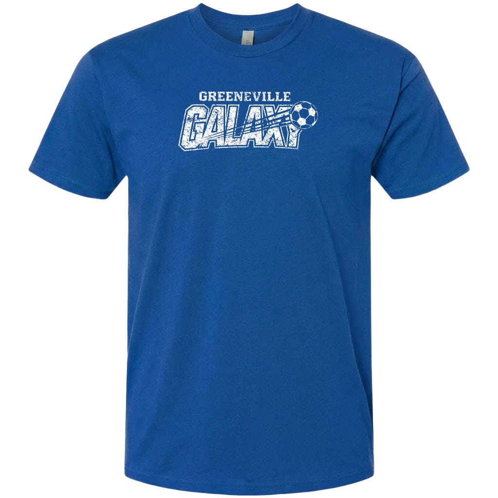 ADULT Greeneville Galaxy Distressed Chest Logo T Shirt | Hoodie | Long Sleeve | Sweatshirt | Crew Neck | Tank Top Fiesta Doodle T Shirt XS Royal Blue waterproof vinyl sticker. dishwasher safe outdoor sticker.