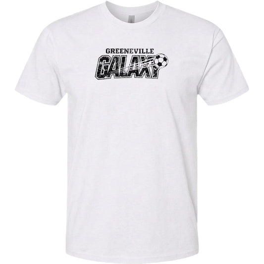 ADULT Greeneville Galaxy Distressed Chest Logo T Shirt | Hoodie | Long Sleeve | Sweatshirt | Crew Neck | Tank Top Fiesta Doodle T Shirt XS White waterproof vinyl sticker. dishwasher safe outdoor sticker.