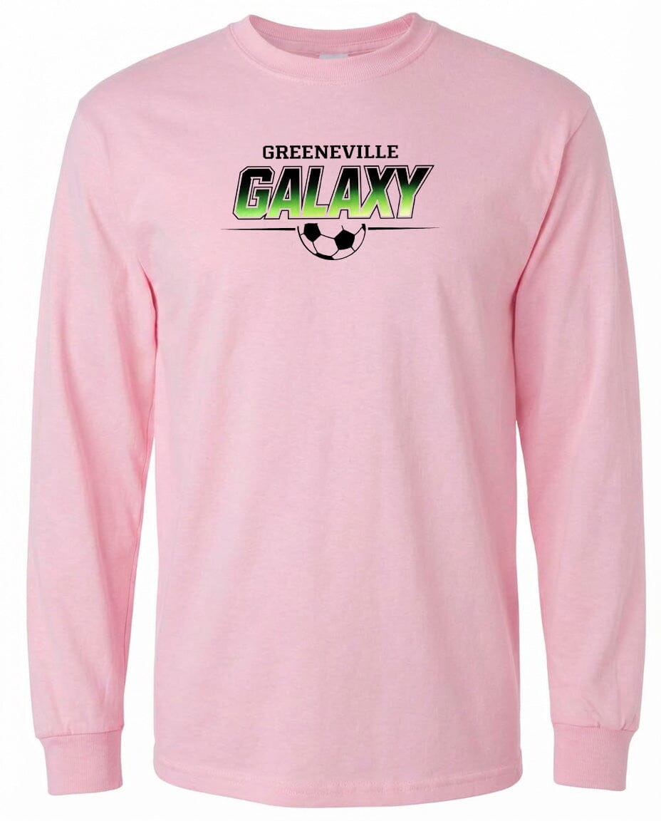 ADULT Greeneville Galaxy Green Fade Chest Logo T Shirt | Hoodie | Long Sleeve | Sweatshirt | Crew Neck | Tank Top Fiesta Doodle waterproof vinyl sticker. dishwasher safe outdoor sticker.