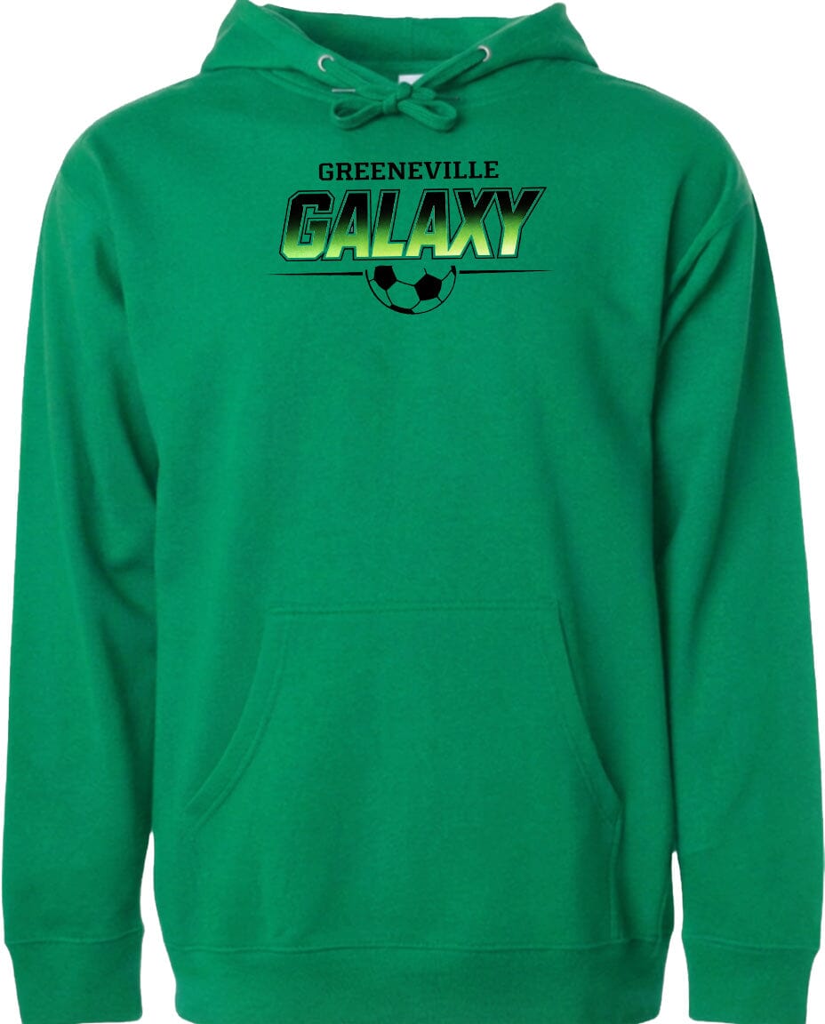 ADULT Greeneville Galaxy Green Fade Chest Logo T Shirt | Hoodie | Long Sleeve | Sweatshirt | Crew Neck | Tank Top Fiesta Doodle waterproof vinyl sticker. dishwasher safe outdoor sticker.