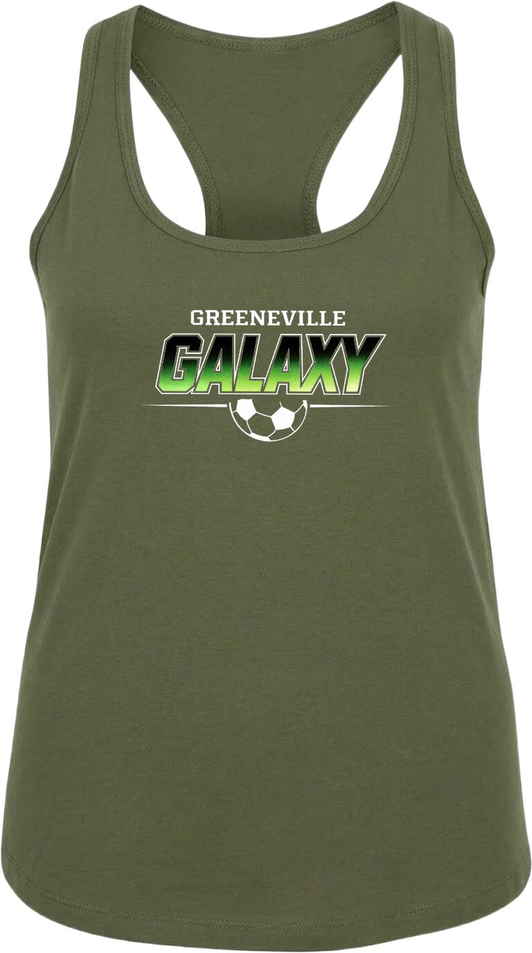 ADULT Greeneville Galaxy Green Fade Chest Logo T Shirt | Hoodie | Long Sleeve | Sweatshirt | Crew Neck | Tank Top Fiesta Doodle waterproof vinyl sticker. dishwasher safe outdoor sticker.