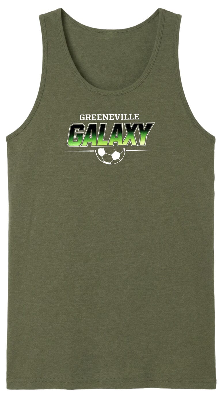 ADULT Greeneville Galaxy Green Fade Chest Logo T Shirt | Hoodie | Long Sleeve | Sweatshirt | Crew Neck | Tank Top Fiesta Doodle waterproof vinyl sticker. dishwasher safe outdoor sticker.