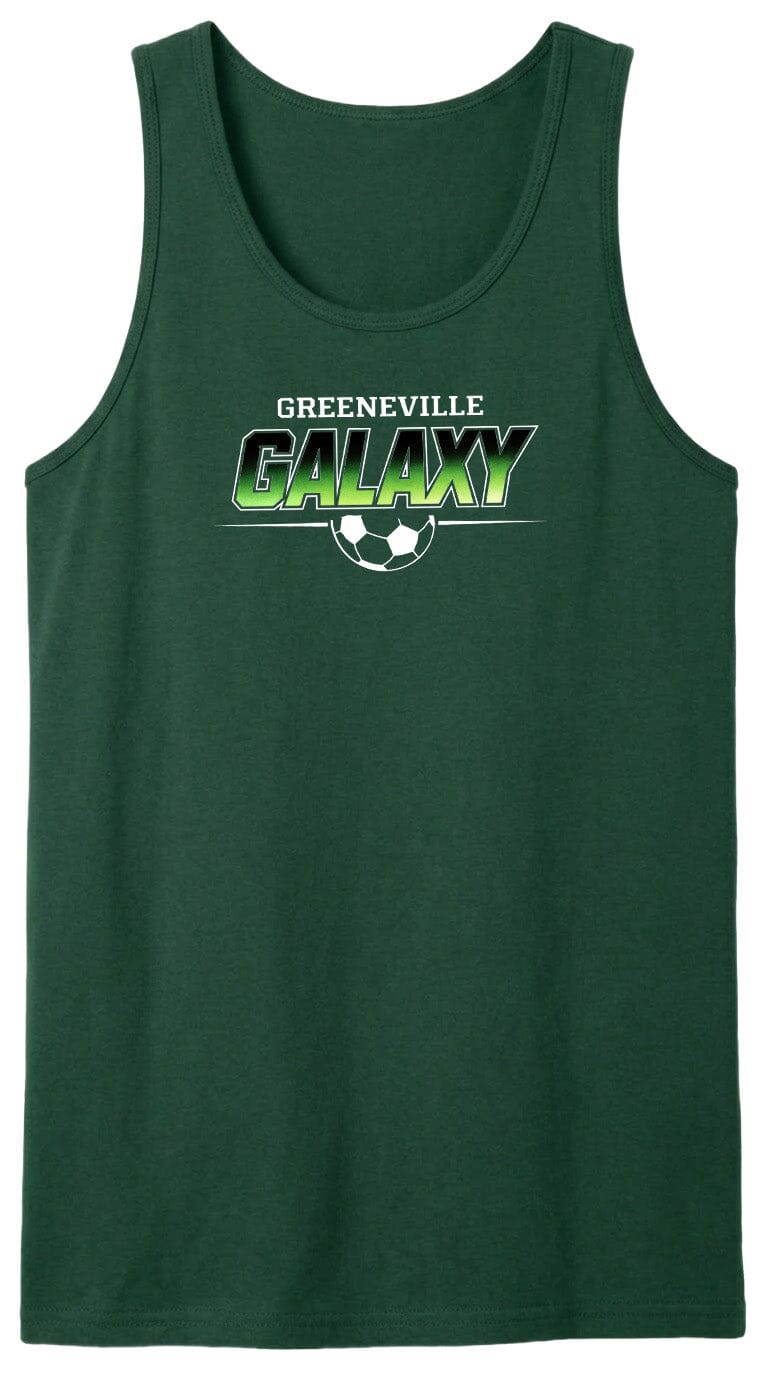 ADULT Greeneville Galaxy Green Fade Chest Logo T Shirt | Hoodie | Long Sleeve | Sweatshirt | Crew Neck | Tank Top Fiesta Doodle waterproof vinyl sticker. dishwasher safe outdoor sticker.