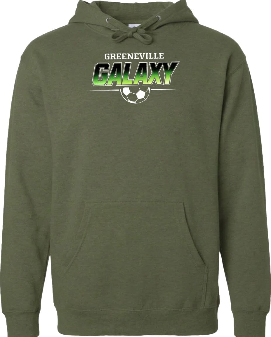 ADULT Greeneville Galaxy Green Fade Chest Logo T Shirt | Hoodie | Long Sleeve | Sweatshirt | Crew Neck | Tank Top Fiesta Doodle waterproof vinyl sticker. dishwasher safe outdoor sticker.