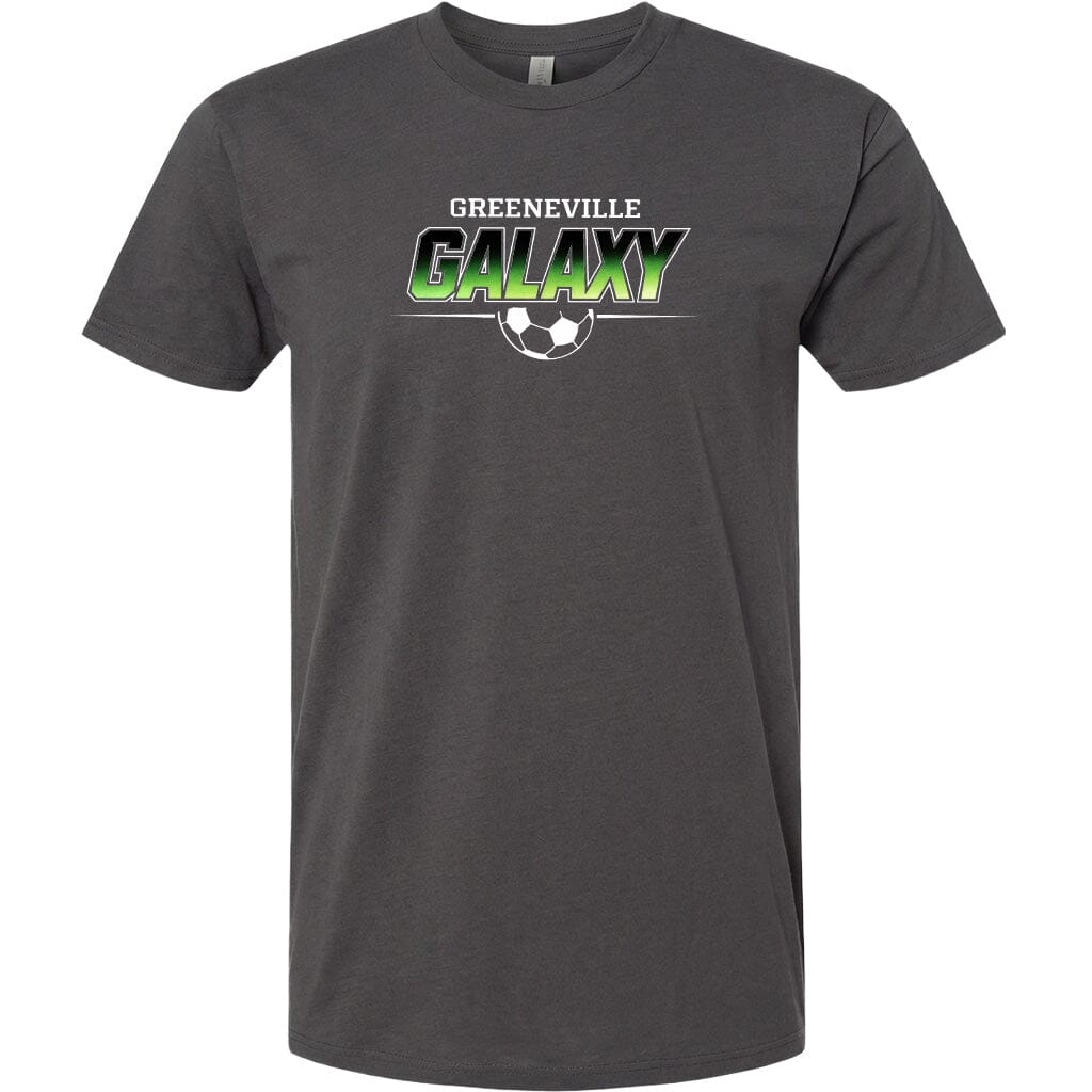 ADULT Greeneville Galaxy Green Fade Chest Logo T Shirt | Hoodie | Long Sleeve | Sweatshirt | Crew Neck | Tank Top Fiesta Doodle T Shirt XS Charcoal waterproof vinyl sticker. dishwasher safe outdoor sticker.