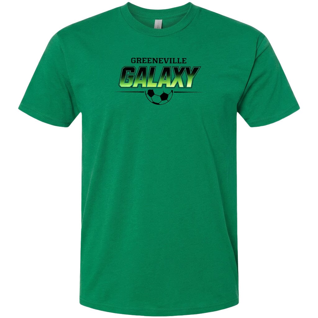 ADULT Greeneville Galaxy Green Fade Chest Logo T Shirt | Hoodie | Long Sleeve | Sweatshirt | Crew Neck | Tank Top Fiesta Doodle T Shirt XS Kelly Green waterproof vinyl sticker. dishwasher safe outdoor sticker.