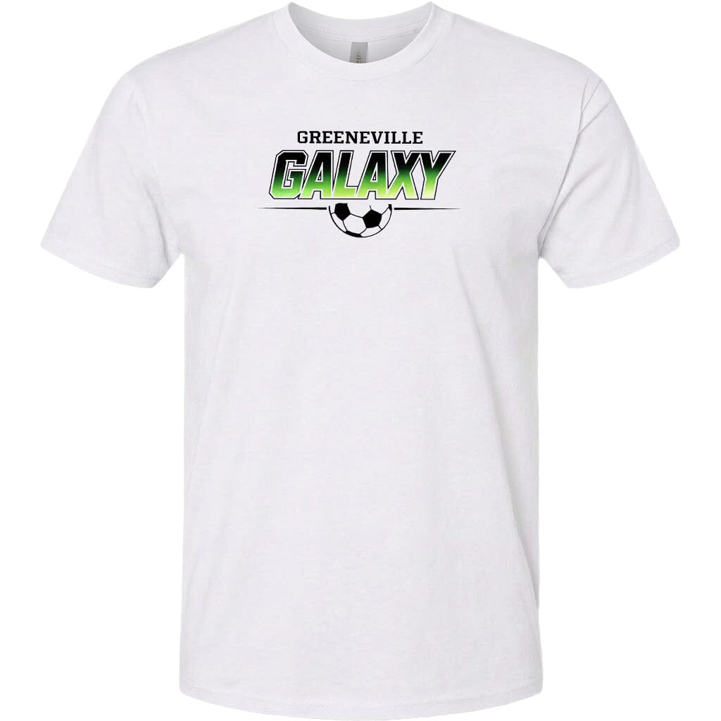 ADULT Greeneville Galaxy Green Fade Chest Logo T Shirt | Hoodie | Long Sleeve | Sweatshirt | Crew Neck | Tank Top Fiesta Doodle T Shirt XS White waterproof vinyl sticker. dishwasher safe outdoor sticker.