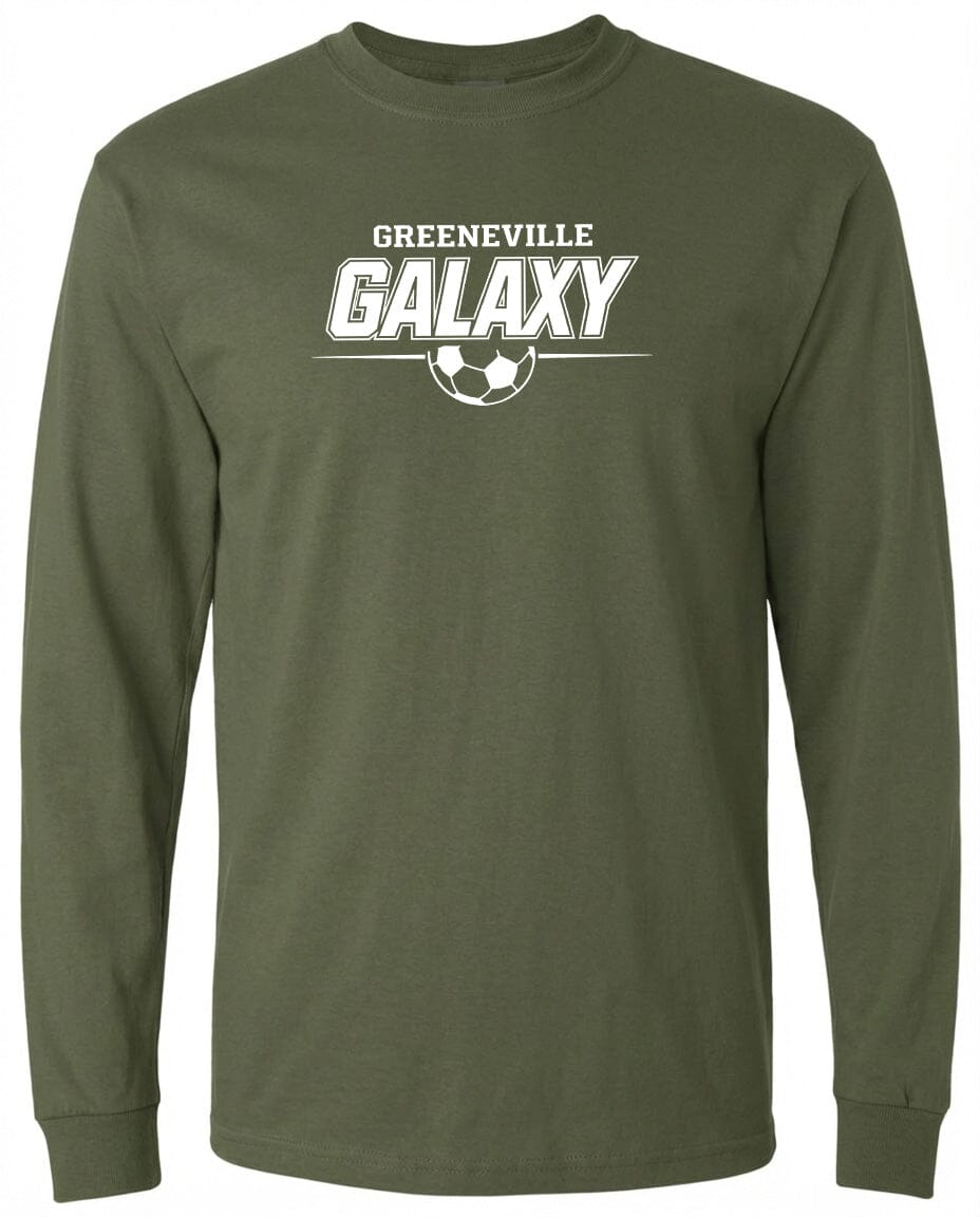 ADULT Greeneville Galaxy Line Chest Logo T Shirt | Hoodie | Long Sleeve | Sweatshirt | Crew Neck | Tank Top Fiesta Doodle waterproof vinyl sticker. dishwasher safe outdoor sticker.