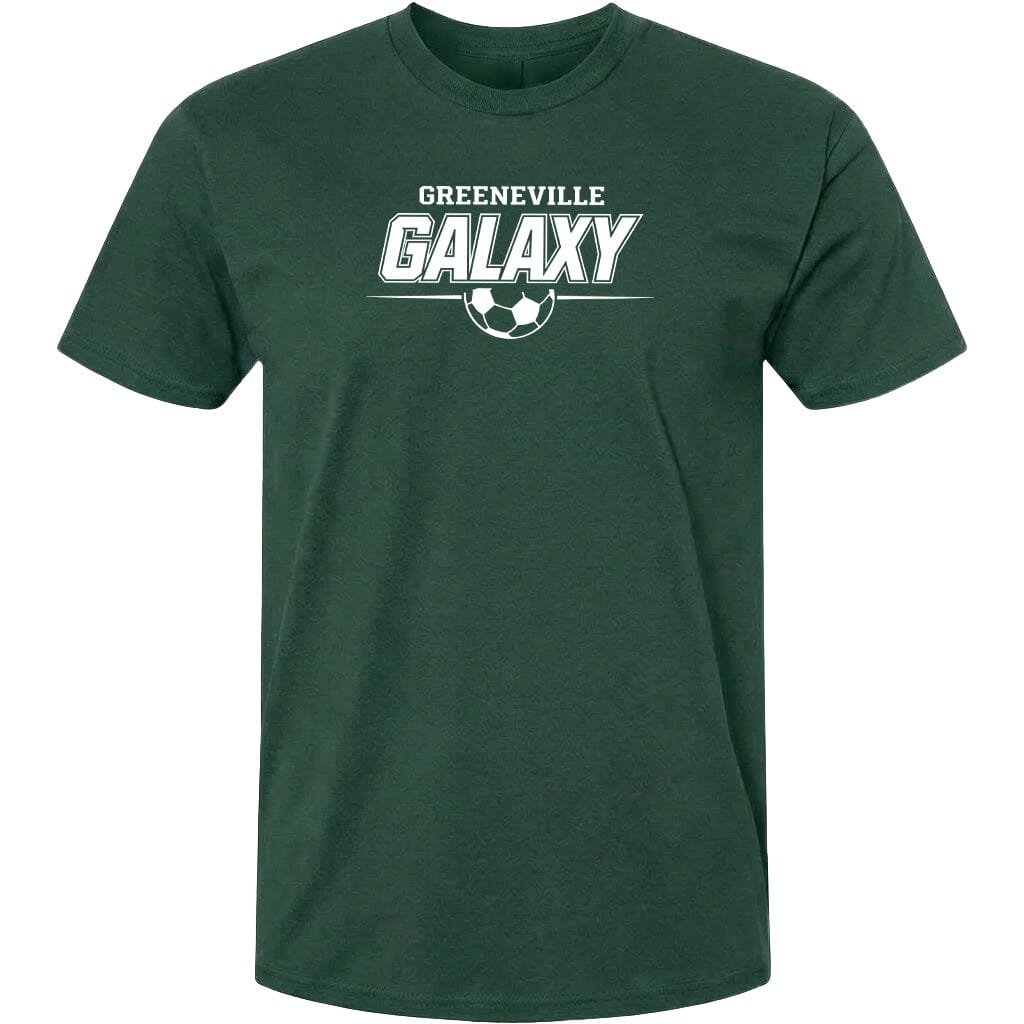 ADULT Greeneville Galaxy Line Chest Logo T Shirt | Hoodie | Long Sleeve | Sweatshirt | Crew Neck | Tank Top Fiesta Doodle T Shirt XS Forest Green waterproof vinyl sticker. dishwasher safe outdoor sticker.