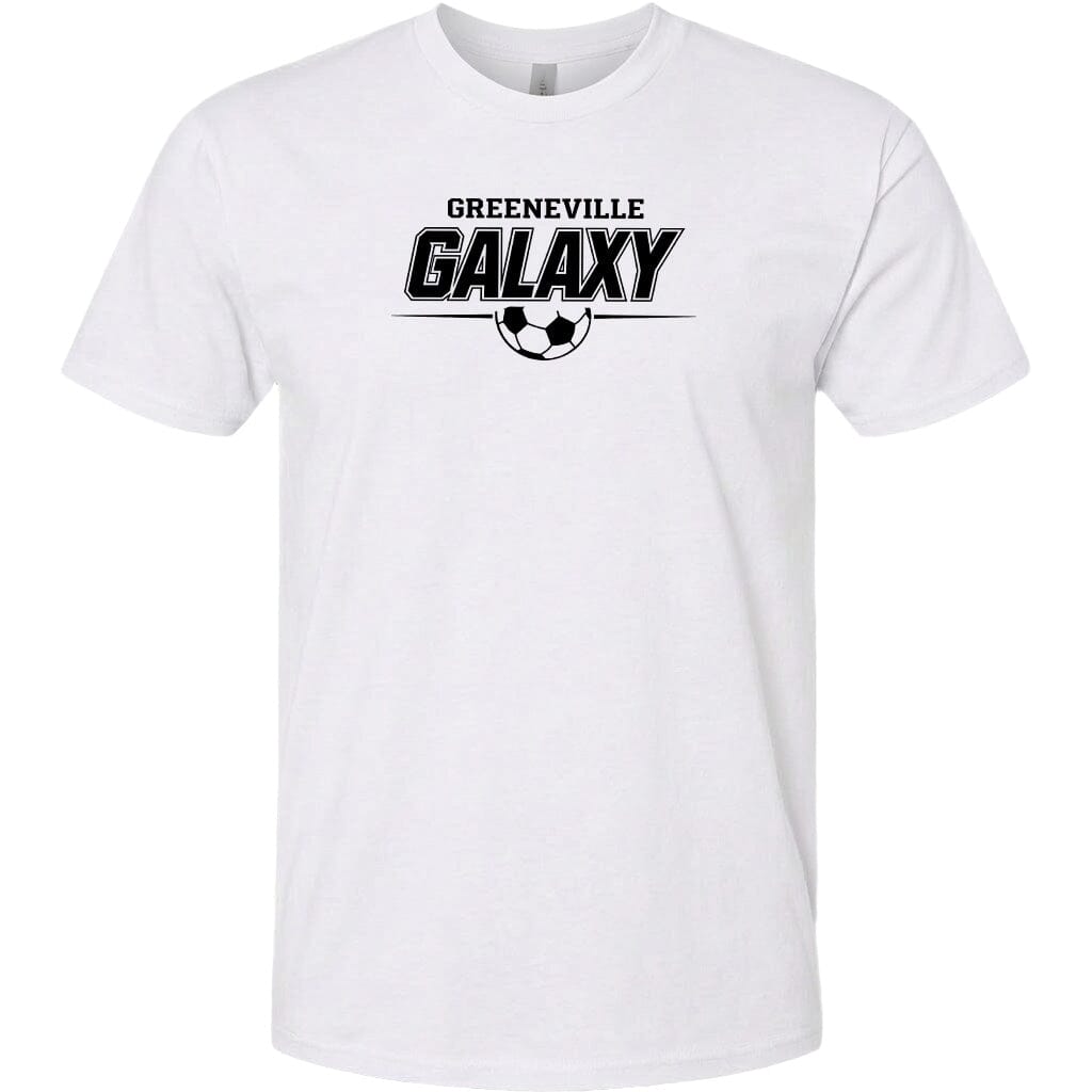 ADULT Greeneville Galaxy Line Chest Logo T Shirt | Hoodie | Long Sleeve | Sweatshirt | Crew Neck | Tank Top Fiesta Doodle T Shirt XS White waterproof vinyl sticker. dishwasher safe outdoor sticker.