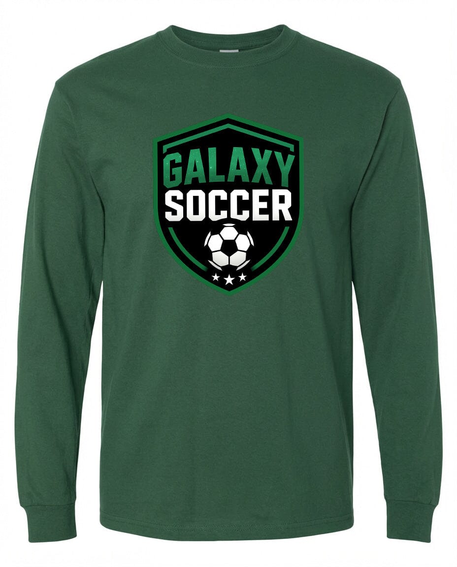 Adult Greeneville Galaxy Soccer Crest Chest Logo T Shirt | Hoodie | Long Sleeve | Sweatshirt | Crew Neck | Tank Top Fiesta Doodle waterproof vinyl sticker. dishwasher safe outdoor sticker.