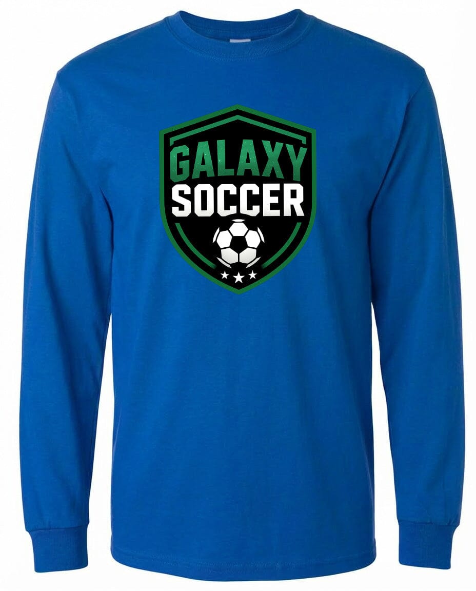 Adult Greeneville Galaxy Soccer Crest Chest Logo T Shirt | Hoodie | Long Sleeve | Sweatshirt | Crew Neck | Tank Top Fiesta Doodle waterproof vinyl sticker. dishwasher safe outdoor sticker.