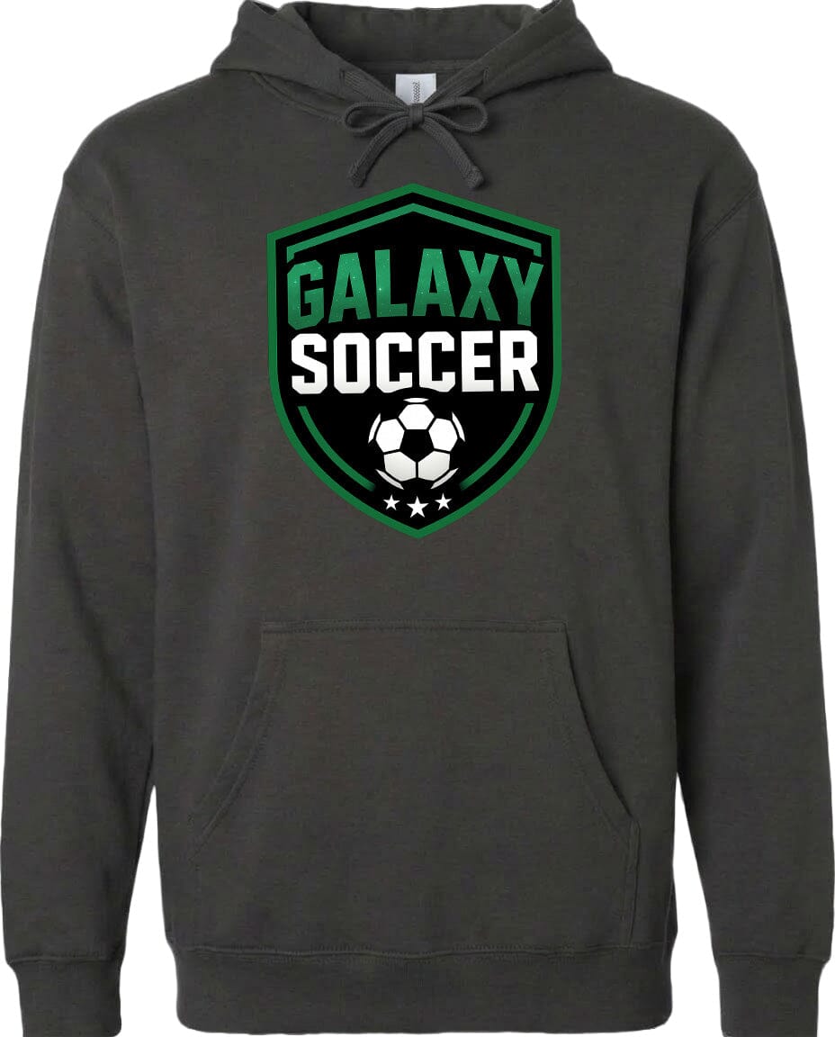 Adult Greeneville Galaxy Soccer Crest Chest Logo T Shirt | Hoodie | Long Sleeve | Sweatshirt | Crew Neck | Tank Top Fiesta Doodle Midweight Hoodie XS Charcoal waterproof vinyl sticker. dishwasher safe outdoor sticker.