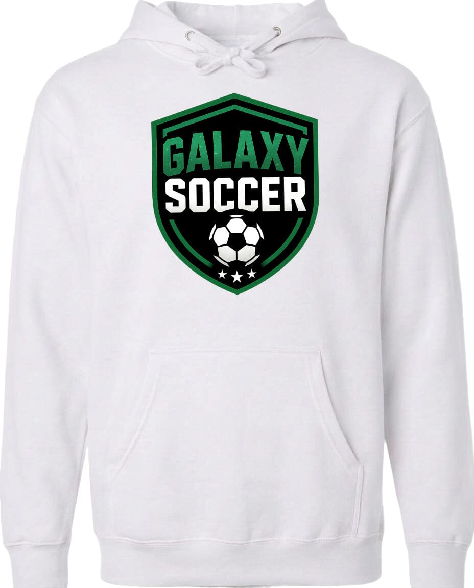 Adult Greeneville Galaxy Soccer Crest Chest Logo T Shirt | Hoodie | Long Sleeve | Sweatshirt | Crew Neck | Tank Top Fiesta Doodle Midweight Hoodie XS White waterproof vinyl sticker. dishwasher safe outdoor sticker.