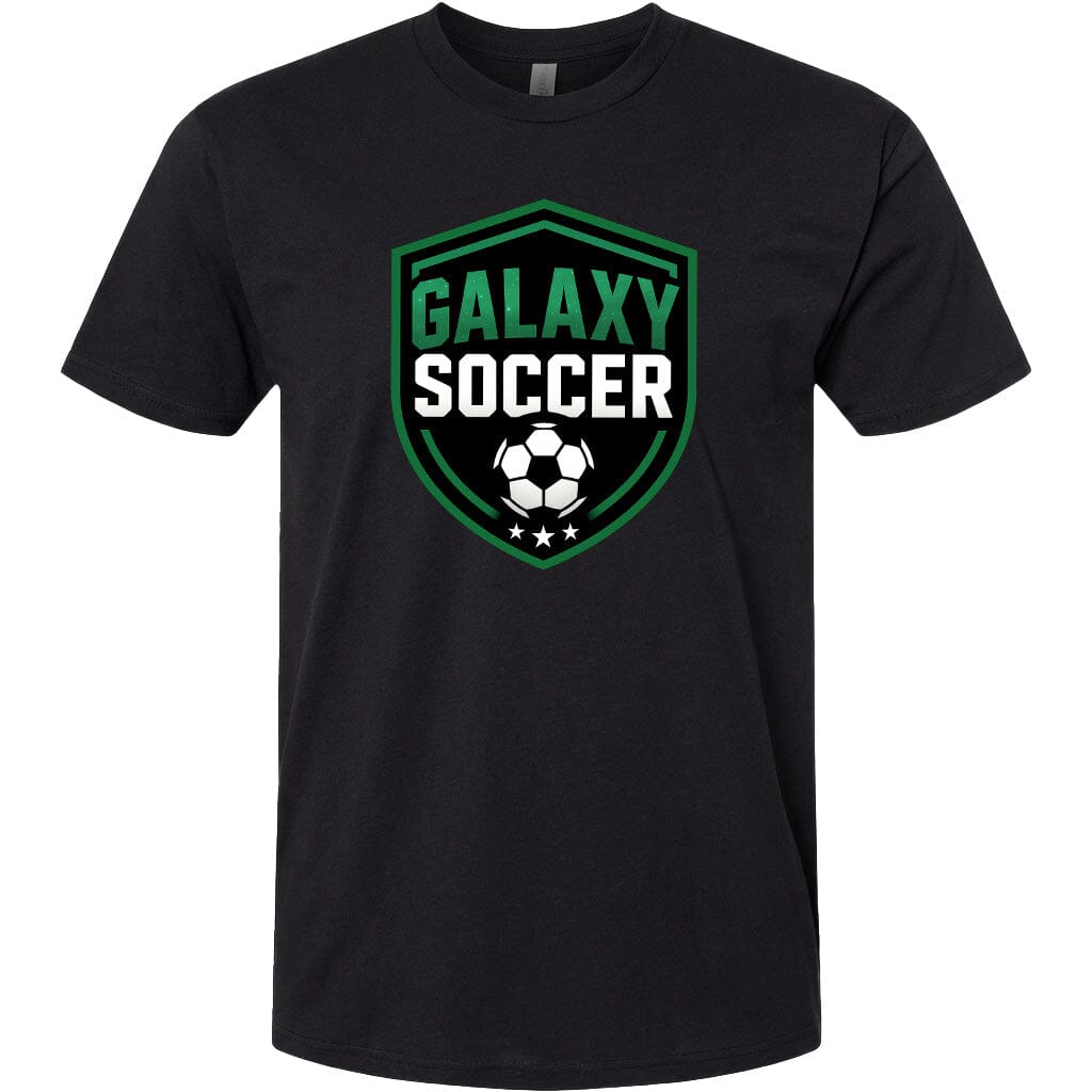 Adult Greeneville Galaxy Soccer Crest Chest Logo T Shirt | Hoodie | Long Sleeve | Sweatshirt | Crew Neck | Tank Top Fiesta Doodle T Shirt XS Black waterproof vinyl sticker. dishwasher safe outdoor sticker.