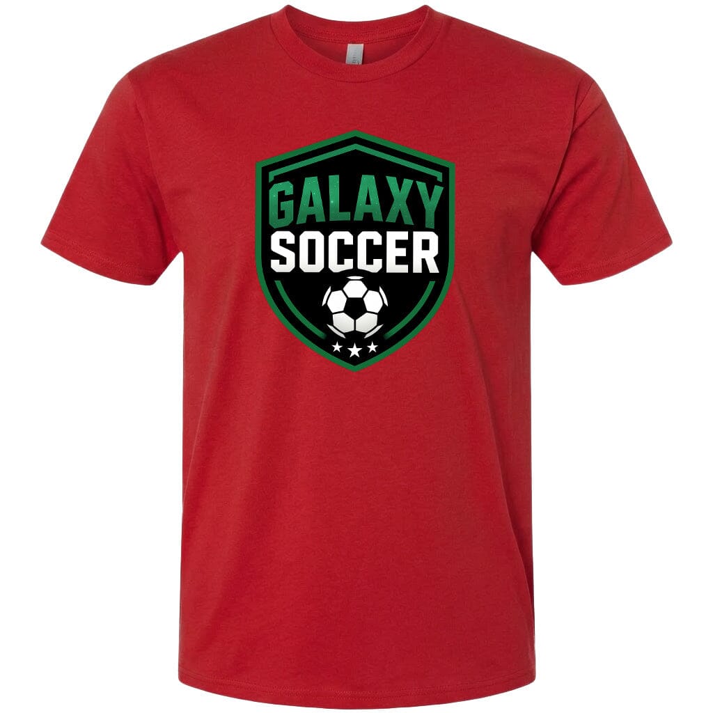 Adult Greeneville Galaxy Soccer Crest Chest Logo T Shirt | Hoodie | Long Sleeve | Sweatshirt | Crew Neck | Tank Top Fiesta Doodle T Shirt XS Red waterproof vinyl sticker. dishwasher safe outdoor sticker.