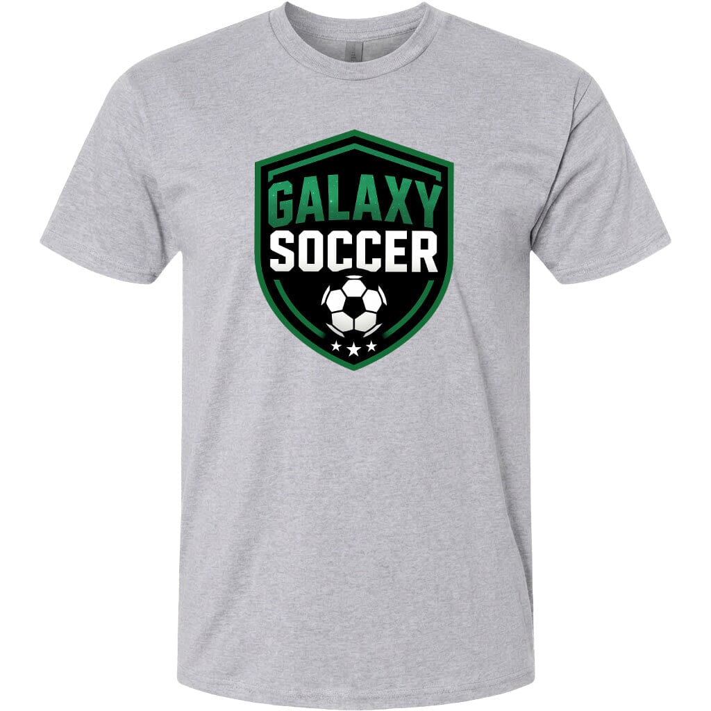 Adult Greeneville Galaxy Soccer Crest Chest Logo T Shirt | Hoodie | Long Sleeve | Sweatshirt | Crew Neck | Tank Top Fiesta Doodle T Shirt XS Sport Gray waterproof vinyl sticker. dishwasher safe outdoor sticker.