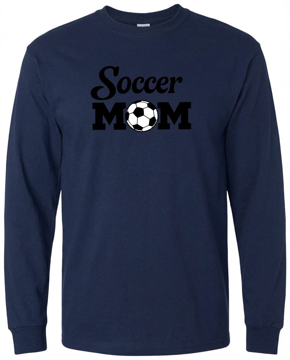 ADULT Soccer Mom Chest Logo T Shirt | Hoodie | Long Sleeve | Sweatshirt | Crew Neck | Tank Top Fiesta Doodle waterproof vinyl sticker. dishwasher safe outdoor sticker.