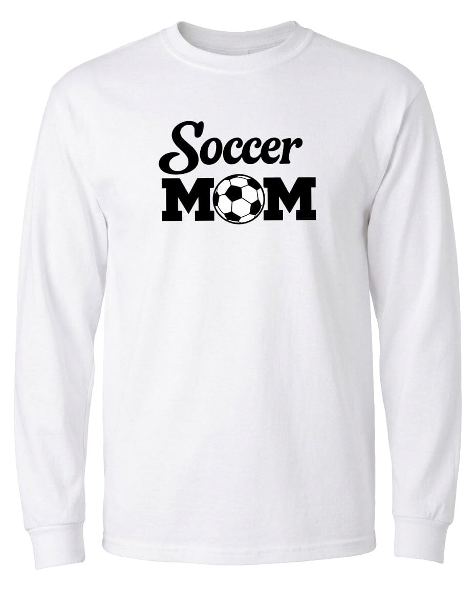 ADULT Soccer Mom Chest Logo T Shirt | Hoodie | Long Sleeve | Sweatshirt | Crew Neck | Tank Top Fiesta Doodle waterproof vinyl sticker. dishwasher safe outdoor sticker.