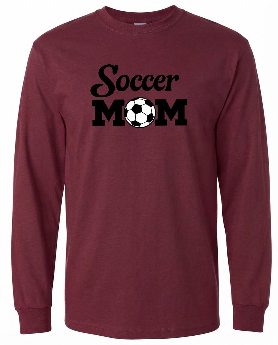 ADULT Soccer Mom Chest Logo T Shirt | Hoodie | Long Sleeve | Sweatshirt | Crew Neck | Tank Top Fiesta Doodle waterproof vinyl sticker. dishwasher safe outdoor sticker.