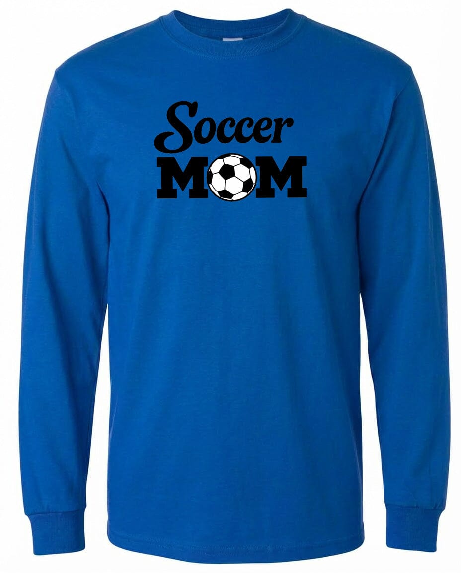 ADULT Soccer Mom Chest Logo T Shirt | Hoodie | Long Sleeve | Sweatshirt | Crew Neck | Tank Top Fiesta Doodle waterproof vinyl sticker. dishwasher safe outdoor sticker.