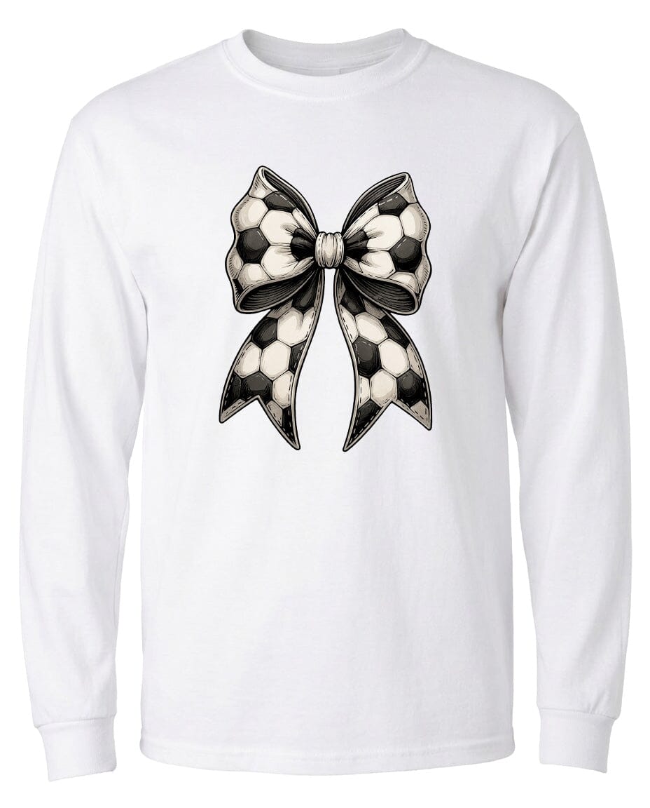Adult Soccer Ribbon Chest Logo T Shirt | Hoodie | Long Sleeve | Sweatshirt | Crew Neck | Tank Top Fiesta Doodle waterproof vinyl sticker. dishwasher safe outdoor sticker.