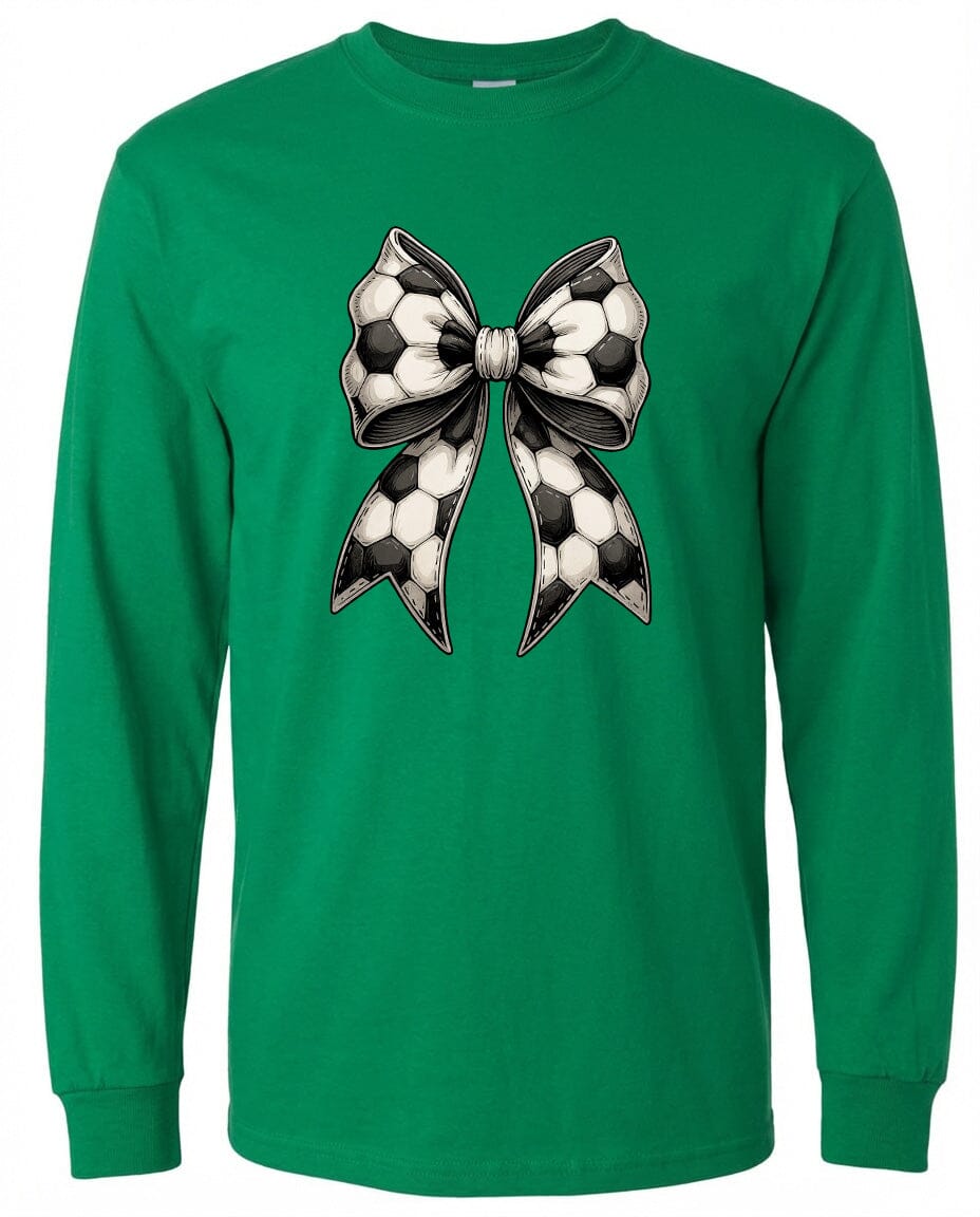 Adult Soccer Ribbon Chest Logo T Shirt | Hoodie | Long Sleeve | Sweatshirt | Crew Neck | Tank Top Fiesta Doodle waterproof vinyl sticker. dishwasher safe outdoor sticker.