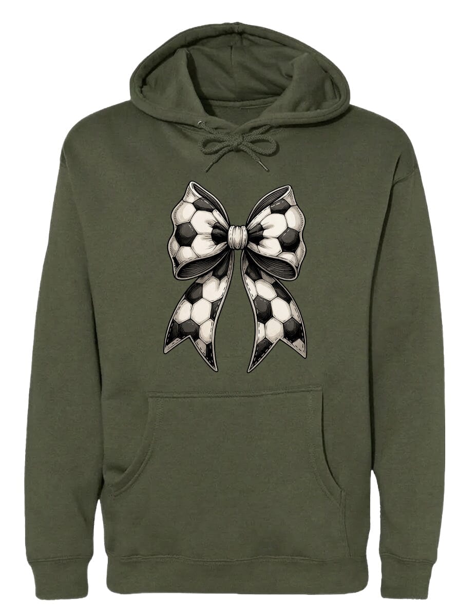 Adult Soccer Ribbon Chest Logo T Shirt | Hoodie | Long Sleeve | Sweatshirt | Crew Neck | Tank Top Fiesta Doodle waterproof vinyl sticker. dishwasher safe outdoor sticker.