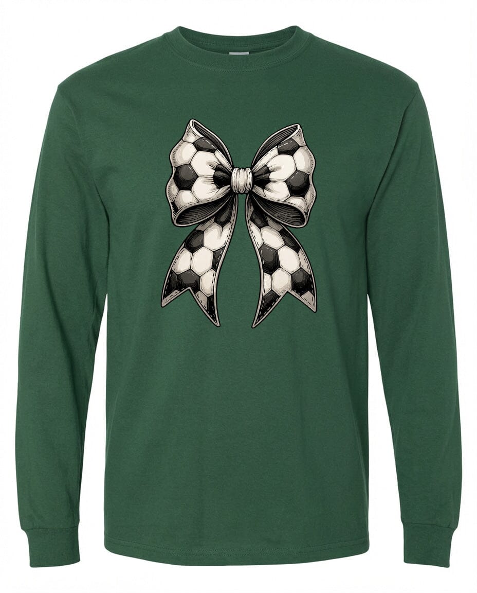 Adult Soccer Ribbon Chest Logo T Shirt | Hoodie | Long Sleeve | Sweatshirt | Crew Neck | Tank Top Fiesta Doodle waterproof vinyl sticker. dishwasher safe outdoor sticker.