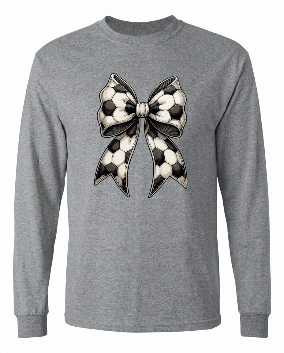 Adult Soccer Ribbon Chest Logo T Shirt | Hoodie | Long Sleeve | Sweatshirt | Crew Neck | Tank Top Fiesta Doodle waterproof vinyl sticker. dishwasher safe outdoor sticker.