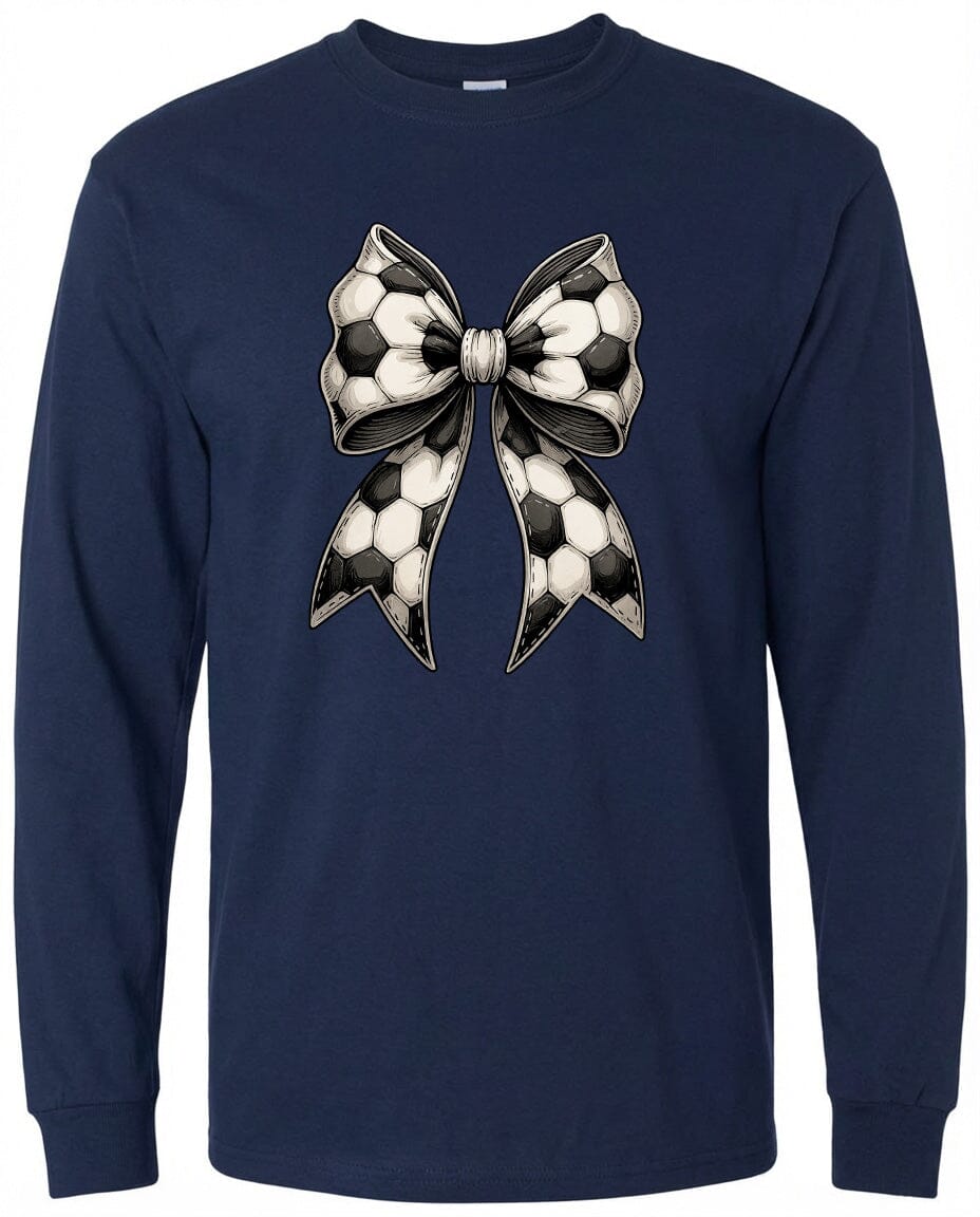 Adult Soccer Ribbon Chest Logo T Shirt | Hoodie | Long Sleeve | Sweatshirt | Crew Neck | Tank Top Fiesta Doodle waterproof vinyl sticker. dishwasher safe outdoor sticker.